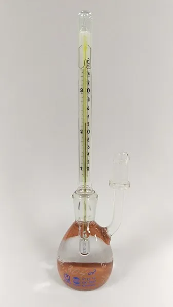 Pyknometer s teplomerom